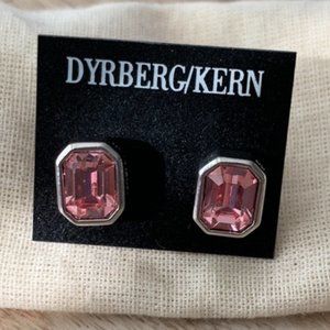 Dyrberg/Kern REAU pink Swarovski crystal earrings